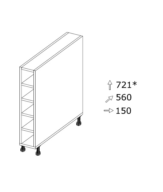 Alakaappi S15 VAR.2 L 150 x K 721 Alakaappi S15 VAR.2 L 150 x K 721